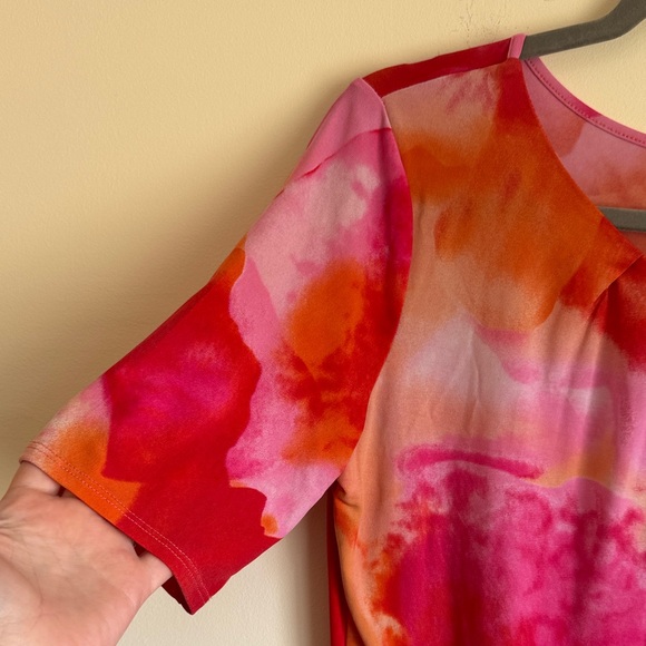 Strazzi Pink and Red Women's Blouse Size Large - Picture 5 of 8